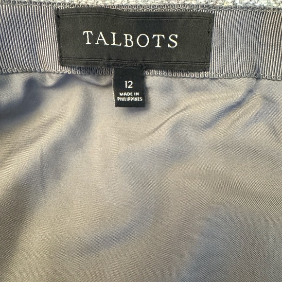 Talbots Gray Tweed Scalloped Hem Skirt - Picture 3 of 5